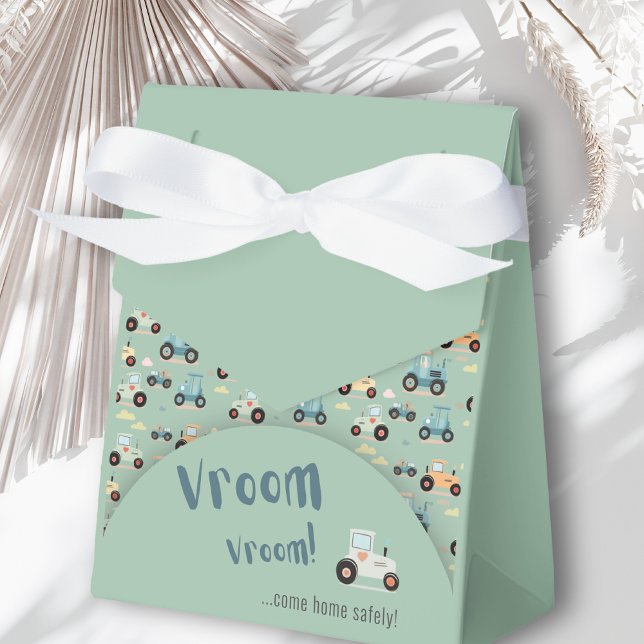 Ballotins Baby shower petit tracteur ballotin turquoise (Créateur téléchargé)