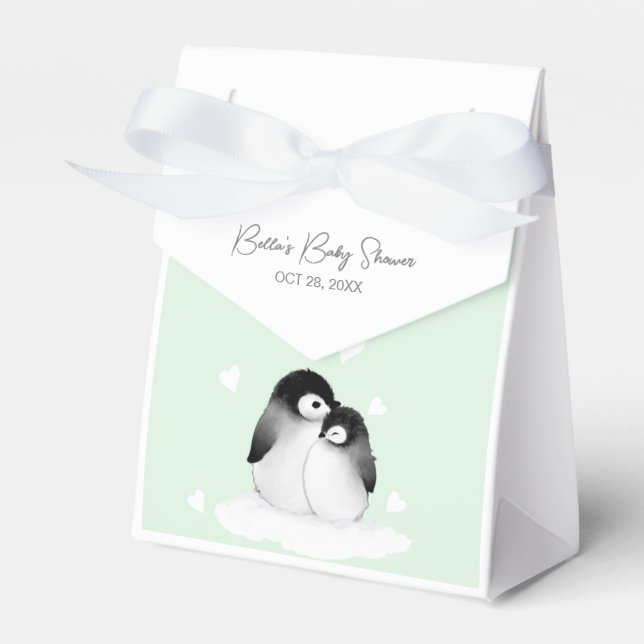 Ballotins Baby shower Pingouin mignon (Verso)