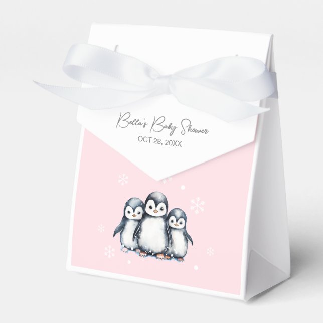 Ballotins Baby shower Pingouin mignon (Verso)