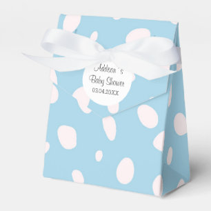 Ballotins Baby shower Pois bleu et blanc