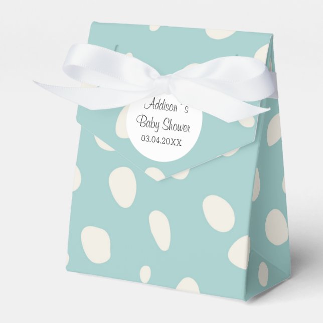 Ballotins Baby shower Pois Green-Mint & White (Verso)