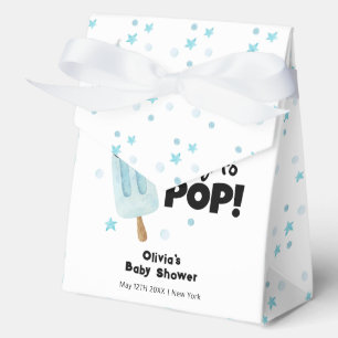 Ballotins Baby shower Pop prêt à la crème glacée bleu modern