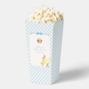 Ballotins Baby shower Popcorn bleu à vichy garçon bébé 