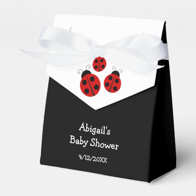 Ballotins Baby shower Red Ladybug Ballotin personnalisé (Verso)