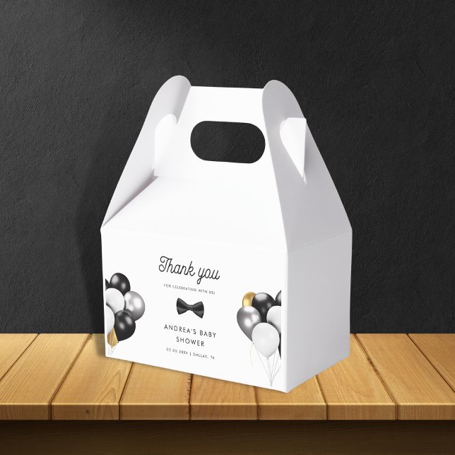 Ballotins Baby shower rétro des ballons d'argent Merci (Créateur téléchargé)