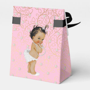 Ballotins Baby shower rose et or Favoriser la tente