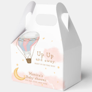 Ballotins Baby shower Rose Girl Hot Air Balloon Lune Star