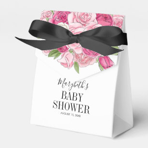 Ballotins Baby shower Rose rose Aquarelle