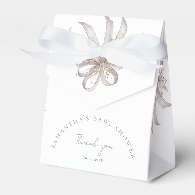 Ballotins Baby shower ruban coquette violet (Verso)