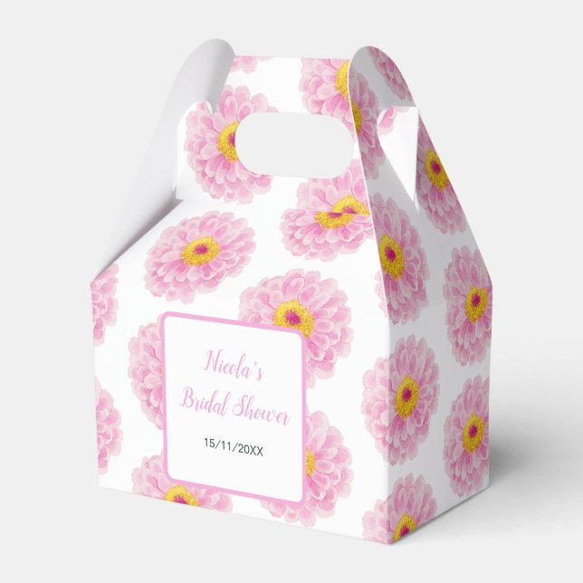 Ballotins Baby Shower Ruban Floral Rose (Verso)