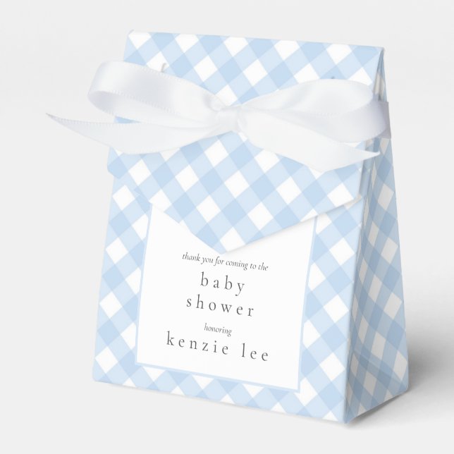 Ballotins Baby shower simple et moderne avec plan bleu (Verso)
