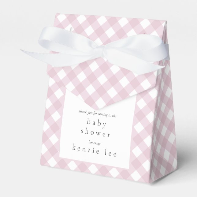 Ballotins Baby shower simple moderne en bois rose (Verso)