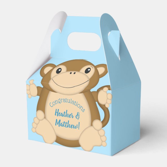 Ballotins Baby shower singe bleu (Verso)