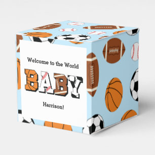 Ballotins Baby shower sportif Co-ed Theme Boy Blue