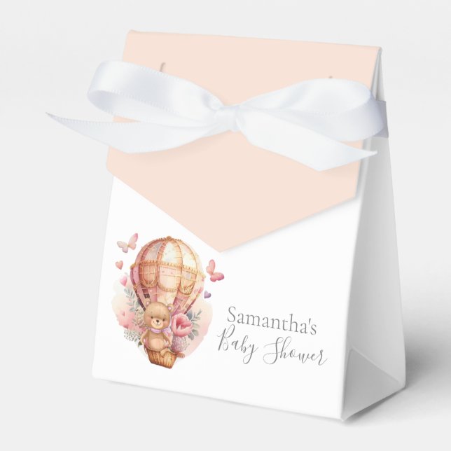Ballotins Baby shower Teddy Hot Air Balloon Nous Attendons P (Verso)