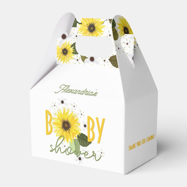 Ballotins Baby shower tournesol (Verso)