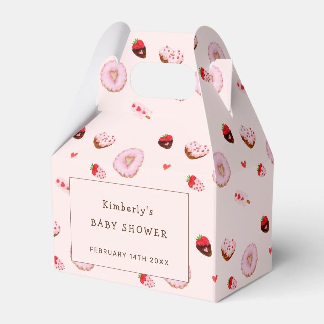 Ballotins Baby shower Valentines de Donuts Roses (Verso)