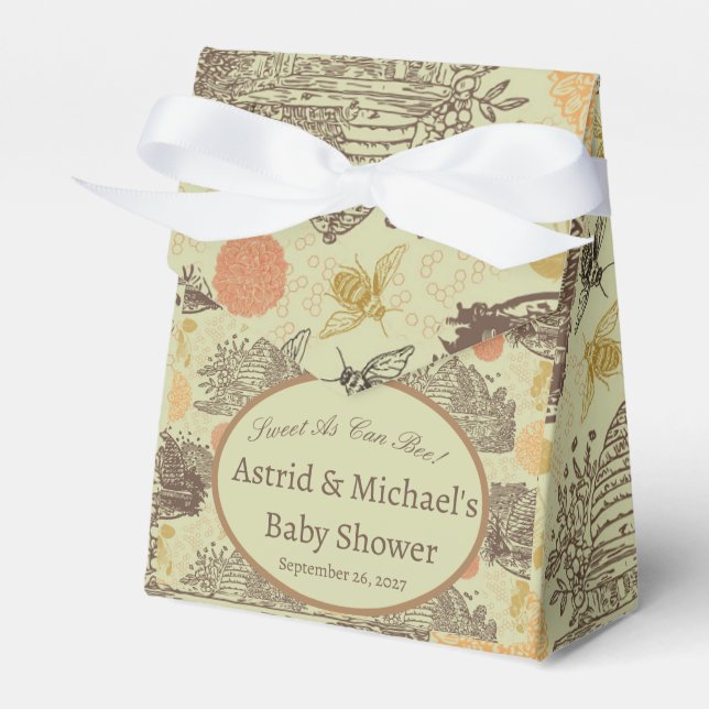 Ballotins Baby shower vintage Honey Bumblebee (Verso)