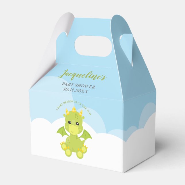 Ballotins Baby shower Whimsical Boy Dragon (Verso)