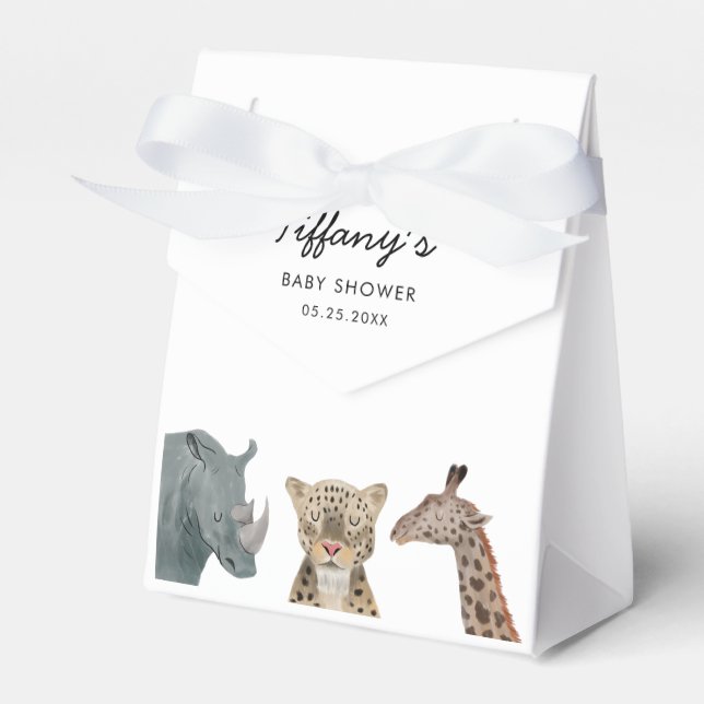 Ballotins Baby shower Whimsical Safari Animaux (Verso)