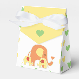 Ballotins Baby Twins Elephant Shower Favor Box