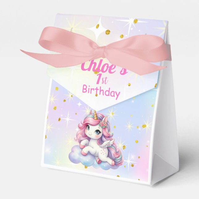 Ballotins  Baby Unicorn gift bag (Verso)