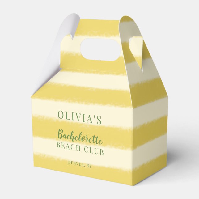 Ballotins Bachelorette d'été jaune et vert (Verso)