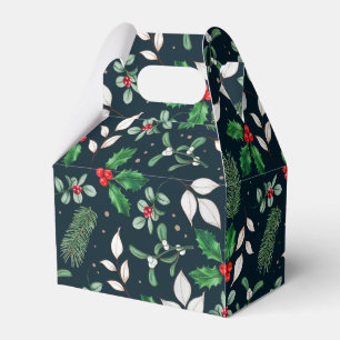 Ballotins Baies rouges et feuilles vertes de Noël