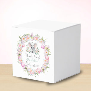 Ballotins Bain de bébé éléphant avec pivoines et ballon