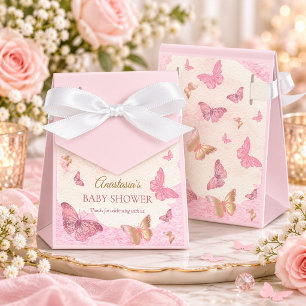 Ballotins Baisers de papillon et vœux de bébé Fille Baby Sho