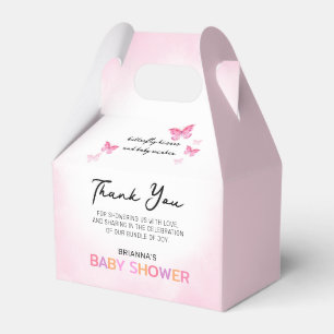 Ballotins Baisers papillon Baby shower rose Merci