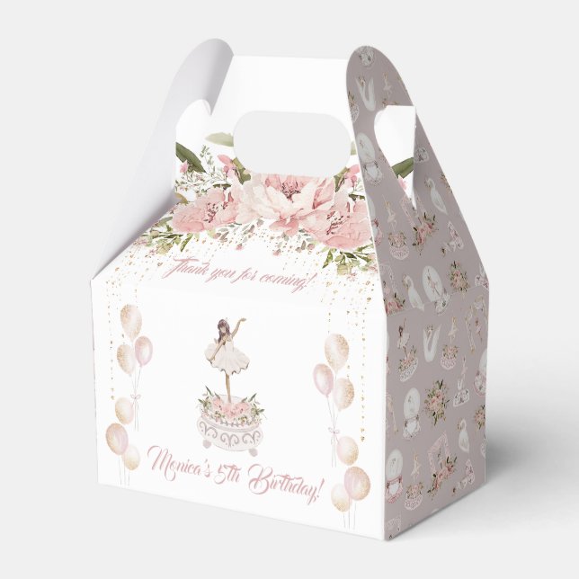 Ballotins Ballerina black brownette fête d'anniversaire (Verso)