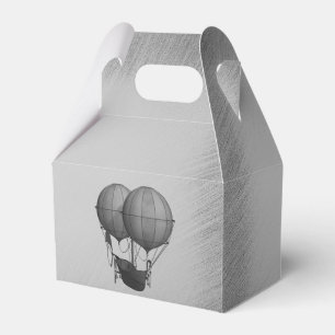 Ballotins Ballons à air chaud argentés Steampunk avec navire