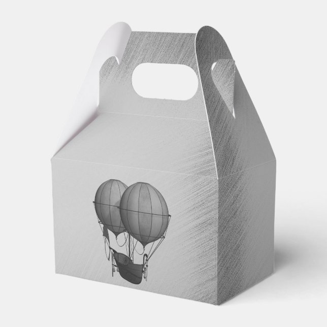 Ballotins Ballons à air chaud argentés Steampunk avec navire (Verso)