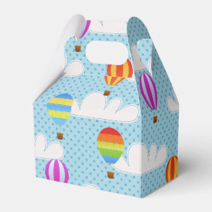 Ballotins Ballons d'air chaud en ciel pointillé nuageux