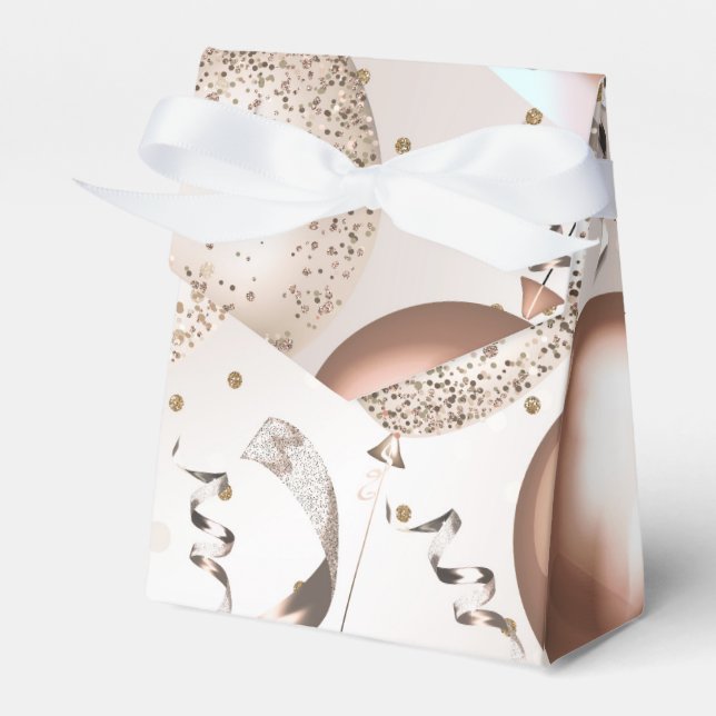 Ballotins Ballons de fête d'anniversaire Rose Gold Rose Pail (Verso)