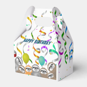 Ballotins Balloons Confetti Partie Sloth Streamers