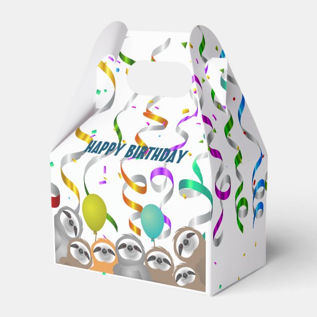 Ballotins Balloons Confetti Partie Sloth Streamers (Arrière)