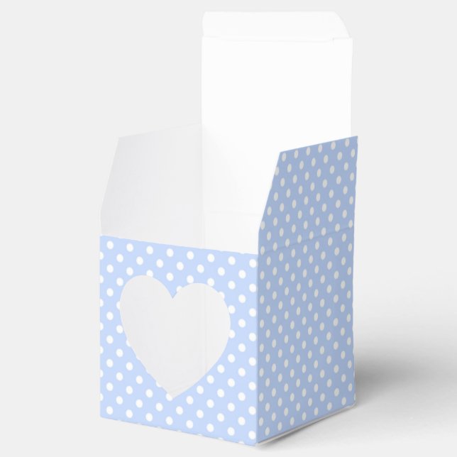 Ballotins Ballotin à points Polka bleu pâle et blanc (Ouvert)