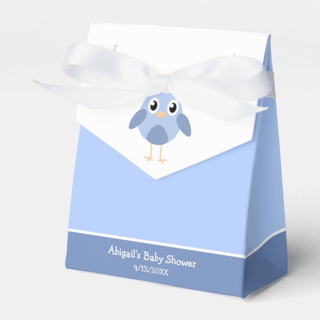 Ballotins Ballotin Baby shower bébé bleu oiseaux (Verso)
