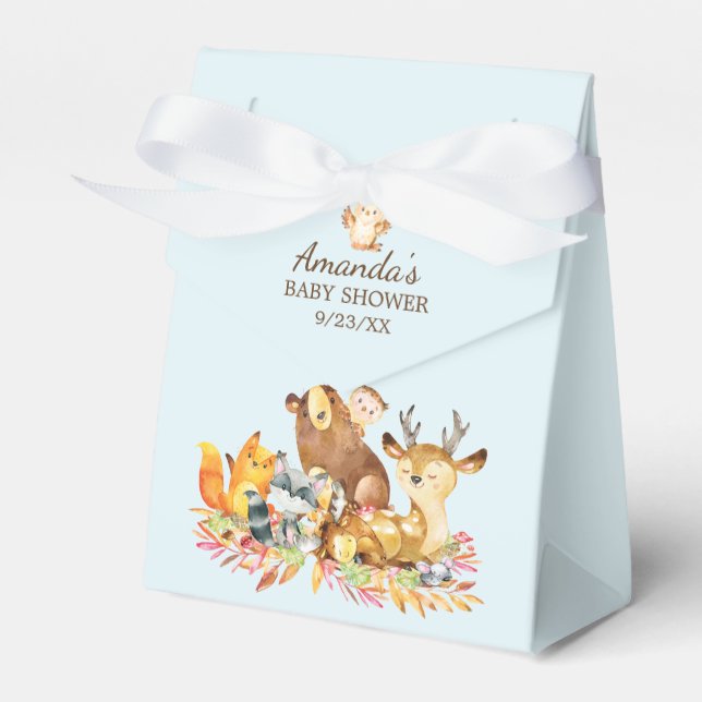 Ballotins Ballotin Baby shower des animaux de bois (Verso)