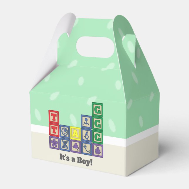 Ballotins Ballotin Baby shower des blocs de futur biologiste (Verso)