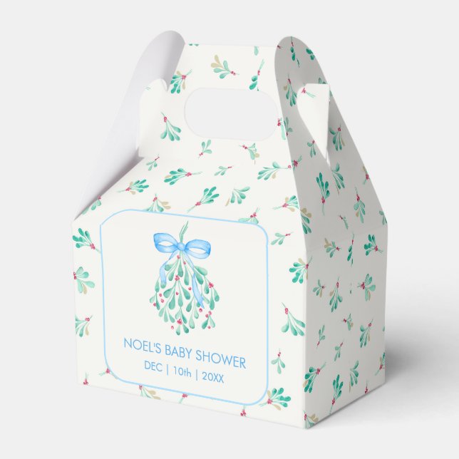 Ballotins Ballotin Baby shower d'hiver Blue Mistletoe (Verso)