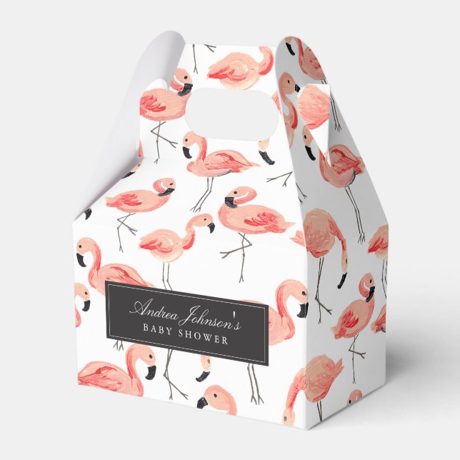 Ballotins Ballotin Baby shower Flamant rose (Verso)