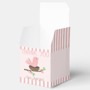 Ballotins Ballotin Baby shower Oiseau Rose Et Nid