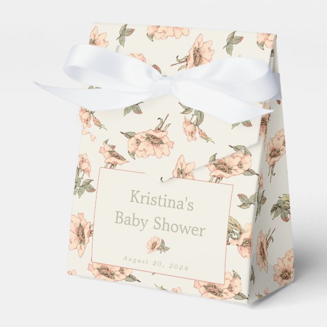 Ballotins Ballotin Baby shower rose Roses fille (Verso)