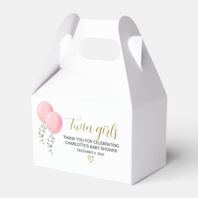 Ballotins Ballotin Baby shower Twin Girls (Verso)