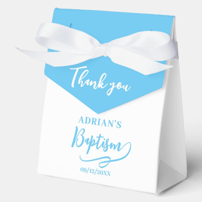 Ballotins Ballotin Baptême de garçon bleu (Recto)