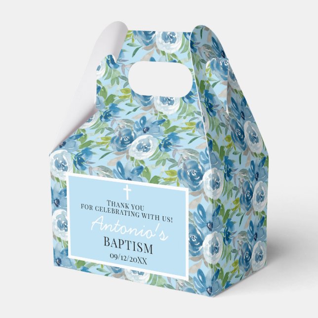 Ballotins Ballotin Baptême de garçon bleu clair (Verso)