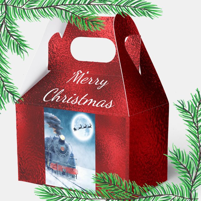 Ballotins Ballotin classique Père Noël Train Red Foil (Créateur téléchargé)